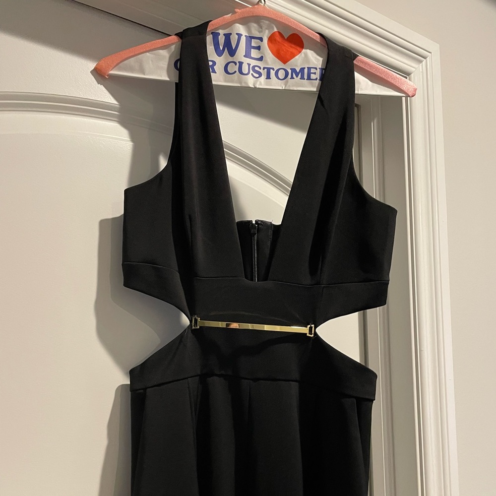 Black and Gold Express Jumpsuit